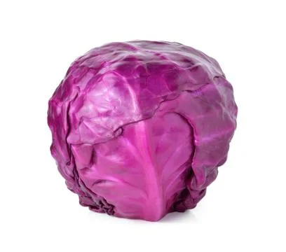 Head of red cabbage on a white background Stock Photos