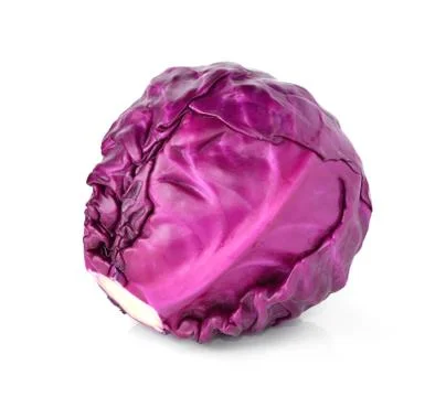 Head of red cabbage on a white background Stock Photos