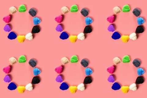 Head remote knitted hat. Stock Photos