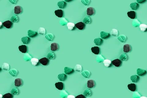 Head remote knitted hat. Stock Photos