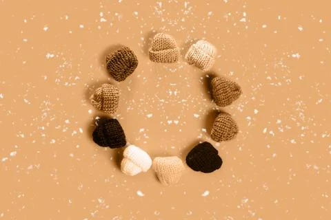 Head remote knitted hat. Stock Photos