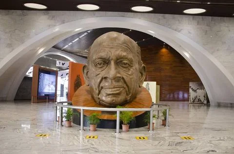 Head replica of the Statue of Unity. Statue of Vallabhbhai Patel, the firs... Stock Photos