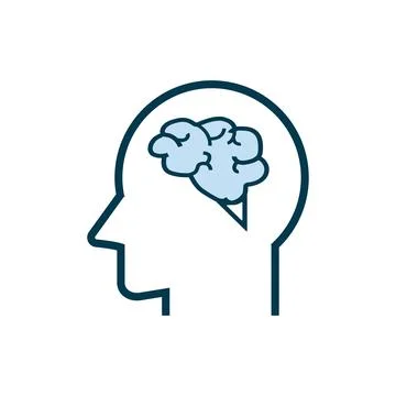 Head of robot AI icon design on white background, technology circuits syste.. Stock Illustration