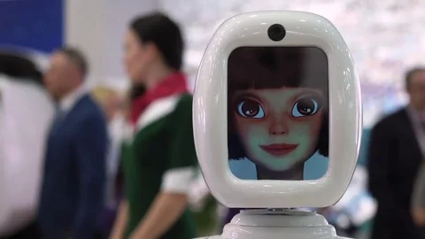 The head of the robot Stock Footage 74099894