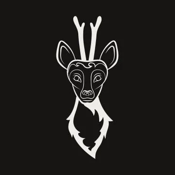Head of a roe deer. Stock Illustration