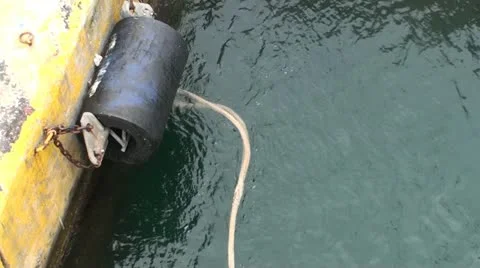 Head rope of a ship (2) Stock Footage 22360165