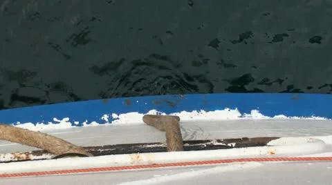 Head rope of a ship (3) Stock Footage 22360299