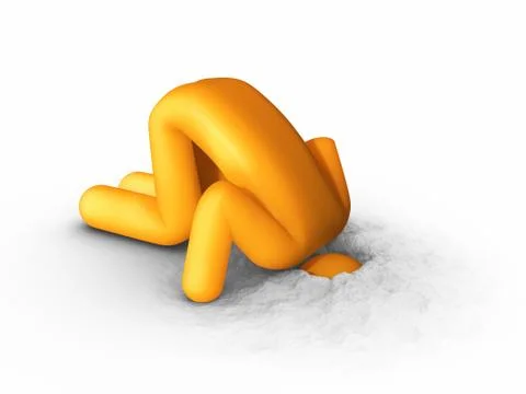 Head in the sand Stock Illustration