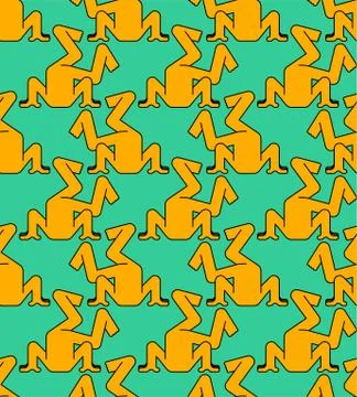 Head in the sand pattern seamless. Hiding from problems background Stock Illustration