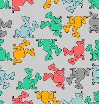 Head in the sand pattern seamless. Hiding from problems background Illustrazione stock