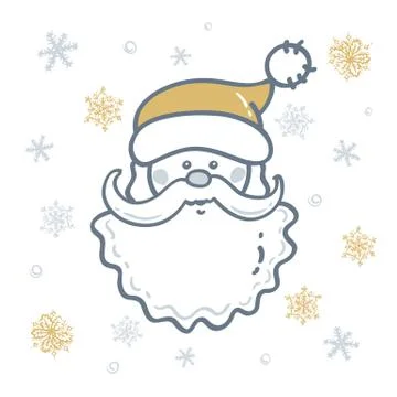 Head of Santa Claus Stock Illustration