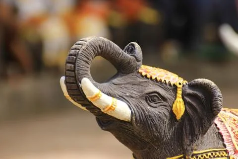 The head is sculpted elephant Stock Photos