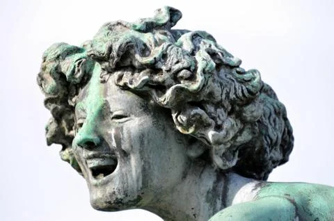 The head of a sculpture 스톡 사진