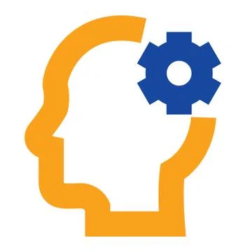 Head With Settings Vector Icon Sign Symbol Stock Illustration