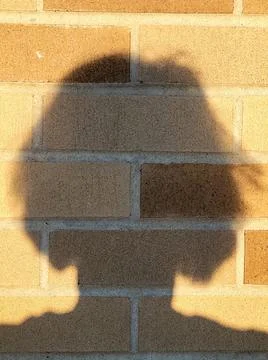 Head Shadow On Brick Wall Stock Photos