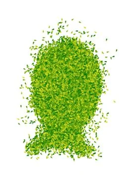 Head shaped leaves Stock Illustration
