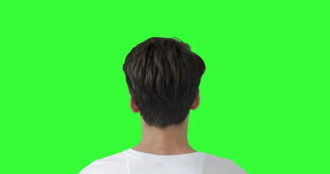 Head Shot of Man On Green Screen. Male Head isolated on green screen background. Stock Footage 131263223