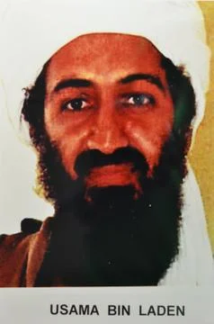 Head shot of Usama bin Laden - 2001 Stock Photos