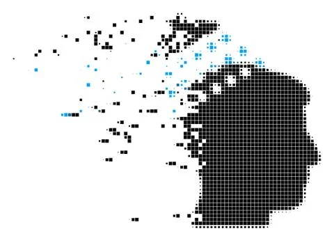 Head Shower Broken Pixel Icon Illustrazione stock