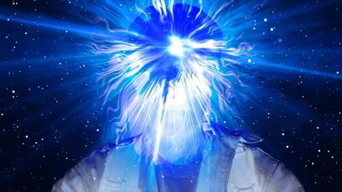 Head silhouette Opening the Third Eye chakra Stock Footage 299254481