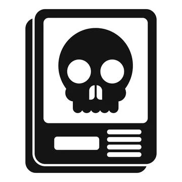 Head skeleton Xray image icon simple vector. Hospital examination Stock Illustration