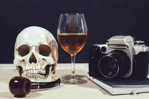 Head skull  camera Stock Photos