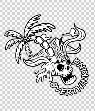 The head skull Overthinking want a Holiday PSD Template