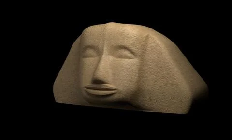 Head of Sphinx Giza, Egypt. 3d render Stock Illustration