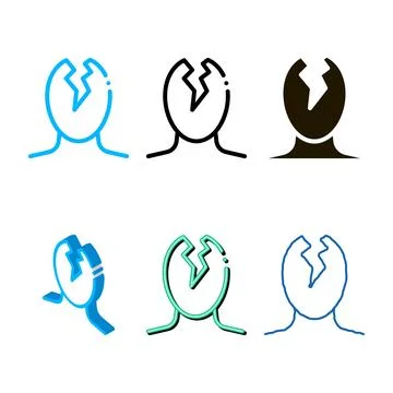 Head split pain man silhouette headache vector forms Stock Illustration