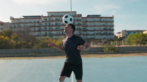 Head Stall Trick With A Soccer Ball Stock Footage 277127060