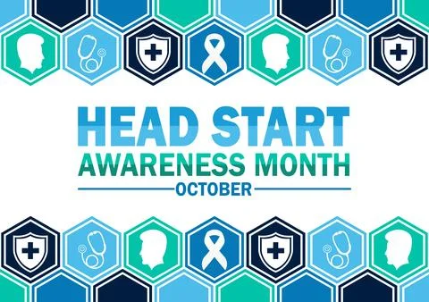 Head Start Awareness Month October 库存插图