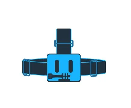 Head strap for action camera vector icon Stock Illustration