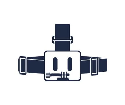 Head strap for camera vector icon Stock Illustration