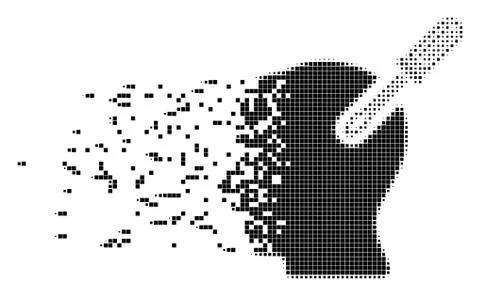 Head Surgery Screwdriver Decomposed Pixel Icon Stock Illustration