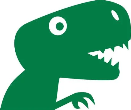 Head of t-rex icon Stock Illustration