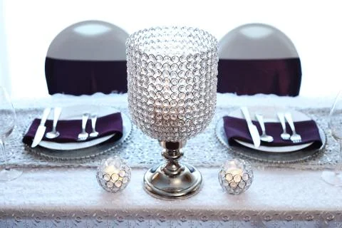 Head table eggplant Foto stock