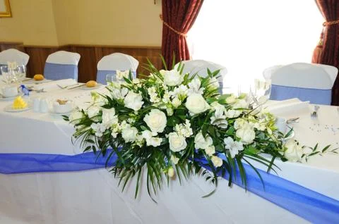 Head table at wedding Stock Photos
