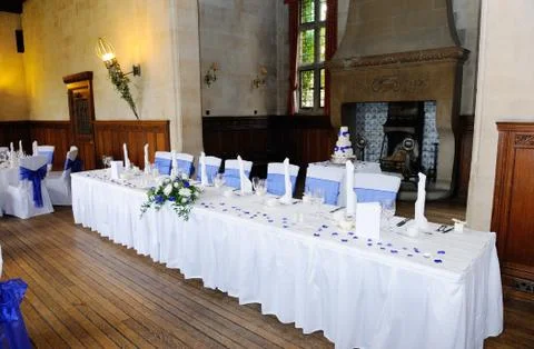 Head table at wedding reception Stock Photos
