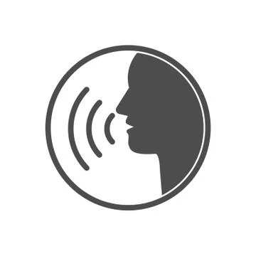 Head, talk, speaking icon. Vector illustration, flat design. Illustration