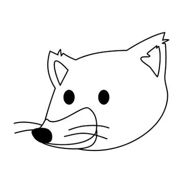 Head of tasmanian devil on white background Stockillustratie