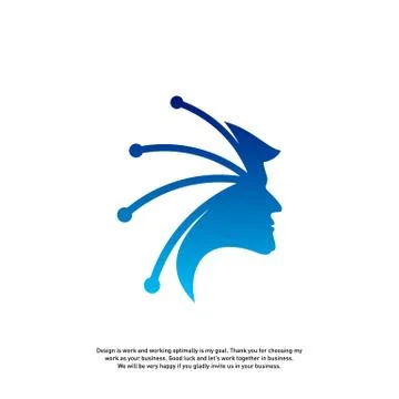 Head Tech Logo concept, Brain Robotic logo Vector - Vector Stock Illustration