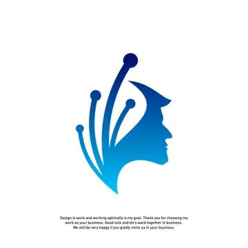 Head Tech Logo concept, Brain Robotic logo Vector - Vector Stock Illustration