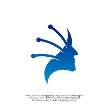 Head Tech Logo concept, Brain Robotic logo Vector - Vector Stock Illustration