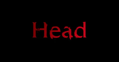 Head Text Animation on Black Background 4K. Stock Footage 273856247