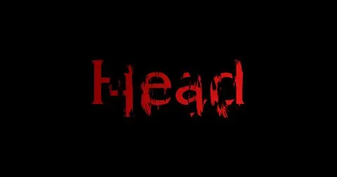 Head Text Animation on Black Background 4K. Stock-Illustration