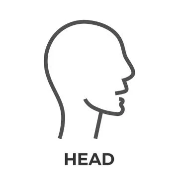 Head thin line vector icon Stock Illustration