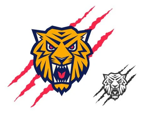 Head of a tiger Stock Illustration