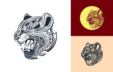 Head tiger Illustrazione stock
