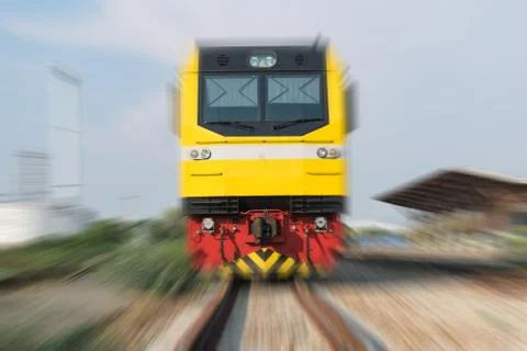 Head of train is moving Stock Photos