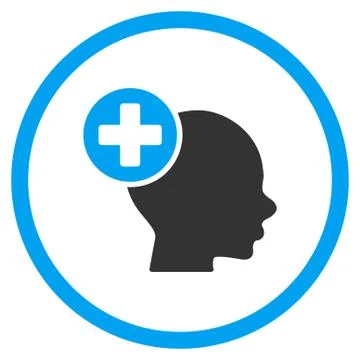 Head Treatment Rounded Icon Stock Illustration